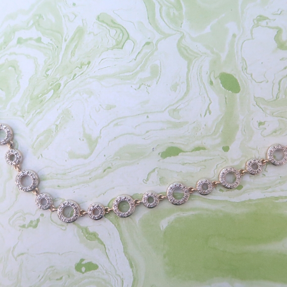 Sterling silver two tone bracelet - Picture 2 of 3